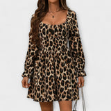 Catarina | Robe courte à motif léopard