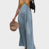 Lara | Robe Maxi à Deux Couleurs