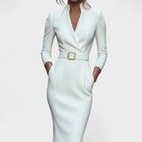 Inês | Robe Élégante avec Ceinture