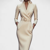 Inês | Robe Élégante avec Ceinture