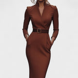 Inês | Robe Élégante avec Ceinture