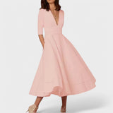 Helena | Robe élégante avec décolleté en V