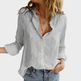 Aurora | Blouse faite à la main en lin naturel