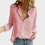 Aurora | Blouse faite à la main en lin naturel