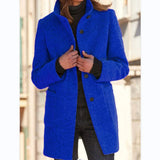 Vintora | – Manteau d'hiver rétro pour femme avec boutons et col haut