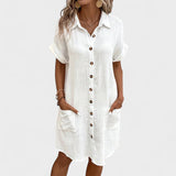 Catarina | Robe Lisse à Manches Courtes