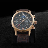 Montres en quartz de luxe avec bracelet en cuir