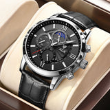 Montres en quartz de luxe avec bracelet en cuir