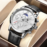 Montres en quartz de luxe avec bracelet en cuir