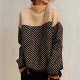 Norah | Pull en Coton Tricoté avec Col Montant