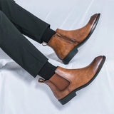 Nathan™ - Bottines Chelsea en cuir élégantes avec fermeture éclair