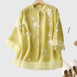 Annie | Blouse élégante avec des fleurs brodées