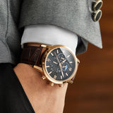 Montres en quartz de luxe avec bracelet en cuir