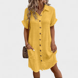 Catarina | Robe Lisse à Manches Courtes
