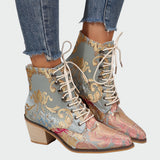 Biserka - Chaussures en cuir avec des roses