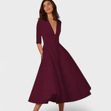 Helena | Robe élégante avec décolleté en V