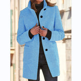 Vintora | – Manteau d'hiver rétro pour femme avec boutons et col haut