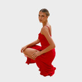 Aurelia | Robe à volants et fines bretelles
