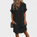 Catarina | Robe Lisse à Manches Courtes