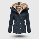 Hanne | – Veste d'hiver avec col en duvet et coupe ajustée