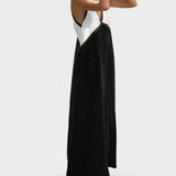 Lara | Robe Maxi à Deux Couleurs