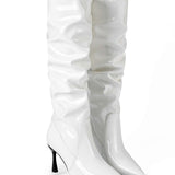 Chaussures en cuir synthétique avec plis et bout pointu