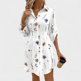 Noémia | Robe chemise florale élégante