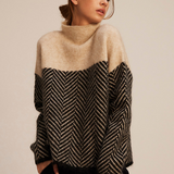 Norah | Pull en Coton Tricoté avec Col Montant