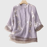 Annie | Blouse élégante avec des fleurs brodées