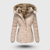 Hanne | – Veste d'hiver avec col en duvet et coupe ajustée