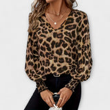 Susana | Blouse élégante à motif léopard