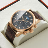 Montres en quartz de luxe avec bracelet en cuir