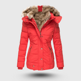 Hanne | – Veste d'hiver avec col en duvet et coupe ajustée