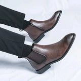 Nathan™ - Bottines Chelsea en cuir élégantes avec fermeture éclair
