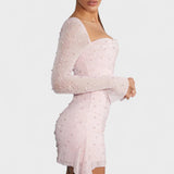 Sónia | Mini robe à paillettes et décolleté