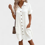 Catarina | Robe Lisse à Manches Courtes