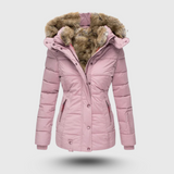 Hanne | – Veste d'hiver avec col en duvet et coupe ajustée