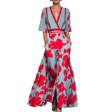 Noelle | Robe d'été à fleurs avec décolleté en V