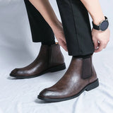 Nathan™ - Bottines Chelsea en cuir élégantes avec fermeture éclair