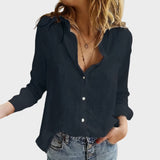 Aurora | Blouse faite à la main en lin naturel