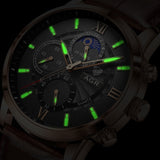 Montres en quartz de luxe avec bracelet en cuir
