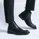 Nathan™ - Bottines Chelsea en cuir élégantes avec fermeture éclair