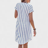 Martina | Robe chemise à rayures élégante