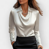 DILANA | Blouses drapées pour femmes à manches longues