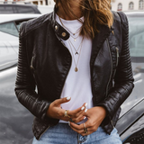 Janet | Veste en cuir véritable