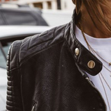 Janet | Veste en cuir véritable