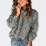 Pull à silhouette oversize avec des pois – Confortable et douillet