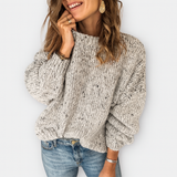 Pull à silhouette oversize avec des pois – Confortable et douillet
