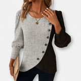Pull à blocs de couleurs et coupe asymétrique – Style exceptionnel et confort quotidien