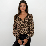 Susana | Blouse élégante à motif léopard